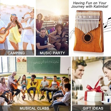КАЛИМБА Деревянный АФРИКАНСКИЙ МУЗЫКАЛЬНЫЙ ИНСТРУМЕНТ ФОРТЕПИАНО 17 клавиш НАБОР