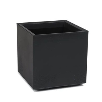 Kwietnik KARO 40x40 beton ECO recycled - czarny - Lamela