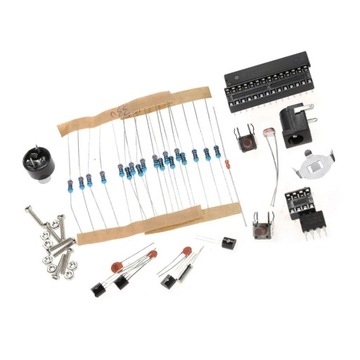 Часы с большими синими светодиодными цифрами, термометр, будильник, набор для самостоятельного изготовления.