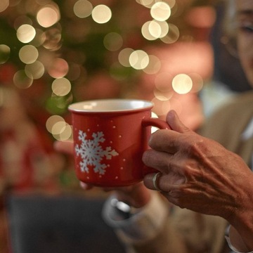 ZESTAW kubków 2X Kubek ŚWIĄTECZNY TRINKIE ze śnieżynką na Prezent czerwone