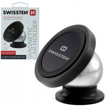 SWISSTEN Uchwyt MAGNETYCZNY 360° do samochodu na telefon SOLIDNY