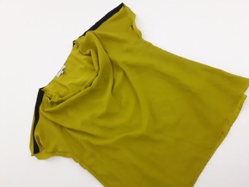 M&S elegancka BLUZKA z lampasami MODNA lejący dekolt _ 40