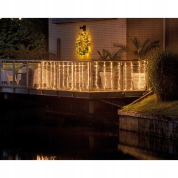 Штора легкая сетка 240led 225х150см холодный белый