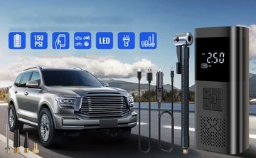 ELEKTRYCZNY INFLATOR DO OPON, MINI KOMPRESOR POWIETRZA 150PSI DO SAMOCHODU