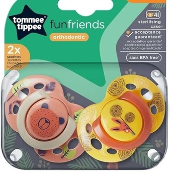 Tommee tippee smoczek 6-18m 2szt. fun b symetryczny