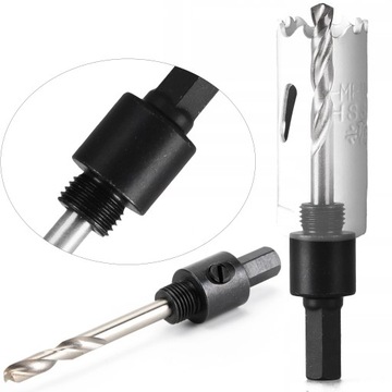 ADAPTER DO OTWORNIC WIERTŁO PROWADZĄCE DO KORONEK Bi-METAL 14-30 UCHWYT HEX
