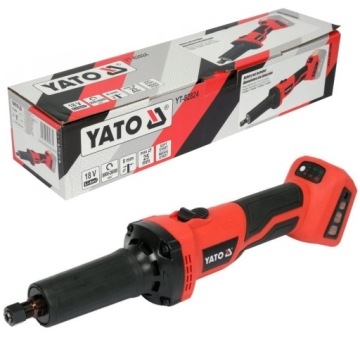 ПРЯМОШЛИФОВАЛЬНАЯ МАШИНА YATO БЕСЩЕТОЧНАЯ АККУМУЛЯТОРНАЯ 18 В 6 мм МЕДЛЕННЫЙ СТАРТ