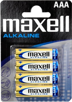 Baterie Alkaliczne AAA LR3 1,5 V MAXELL 4 szt.