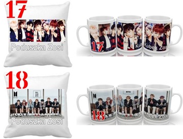ПОДУШКА BTS BOYS + КРУЖКА + НАБОР ИМЕНИ, МНОГИЕ УЗОРЫ