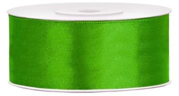 SATYNOWA WSTĄŻKA TASIEMKA ATŁASOWA komunia 25 mm/32 m LIMONKA