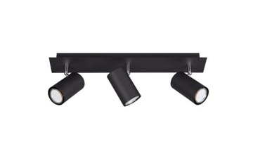 Marley lampa sufitowa spot 3xGU10 czarna Trio