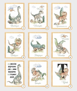 ДИНОЗАВРЫ - НАБОР ПОСТЕРОВ А4