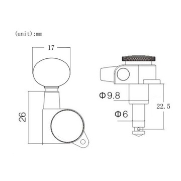-6л винтажные герметичные тюнеры для электрогитары, набор колков для настройки колков машинной головки