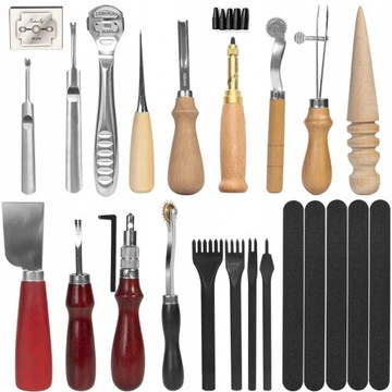 Narzędzie Do RĘKODZIEŁA Skórzane KIT x18