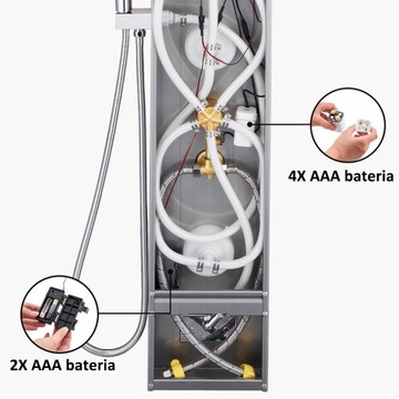 Светодиодная душевая панель Водопад с гидромассажем 5 функций ДУШЕВАЯ РУЧКА
