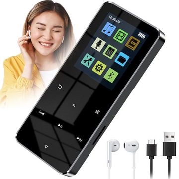МИНИ MP4 MP3 ПЛЕЕР BLUETOOTH 5.0 Hi-Fi РАДИО 16 ГБ СЕНСОРНЫЙ ЖК-ЖК ЭЛЕКТРОННАЯ КНИГА