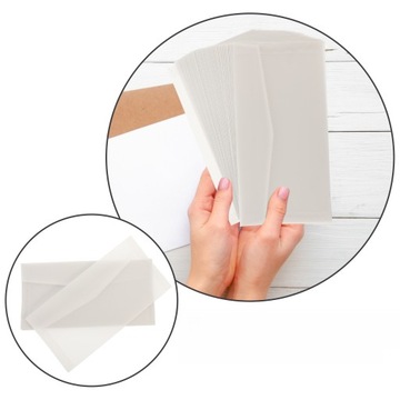 ПРОЗРАЧНЫЕ КОНВЕРТЫ ДЛЯ ПРИГЛАШЕНИЙ 50 ЭЛЕГАНТНЫХ