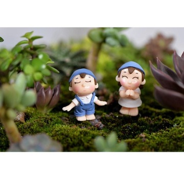 Миниатюрное украшение кукольного домика Бонсай DIY Craft синий