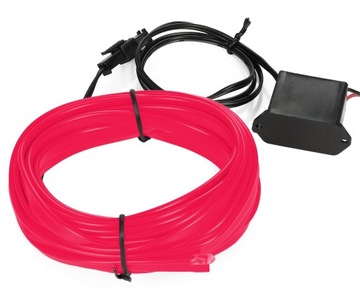 Światłowód EL WIRE LED Taśma Ambient 4M Różowy