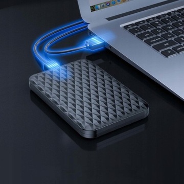 Корпус для твердотельного накопителя 2,5 дюйма, кабель USB-C 3.1