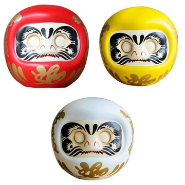 3x skarbonka z japońskiej ceramicznej lalki Daruma