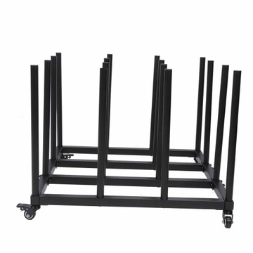 Передвижная тележка для хранения винила. Стальная трубка. Универсальный и устойчивый держатель виниловых рулонов.