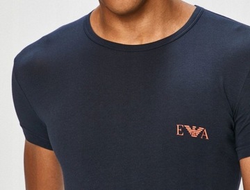 Emporio Armani Granatowa Koszulka LOGO EA _ L