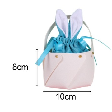 Пасхальная корзина с кроликом, мешки для хранения, белые