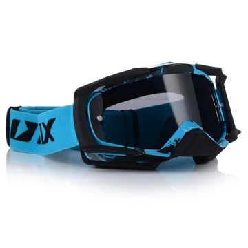 GOGLE MOTOCYKLOWE IMX DUST NIEBIESKIE + 2xSZYBA PRZYCIEMNIANA I JASNA