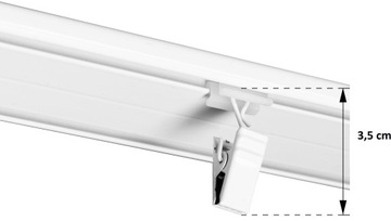 Żabki do karnisza aluminium slim,ks ilość 100 sztuk na ślizgu kolor biały