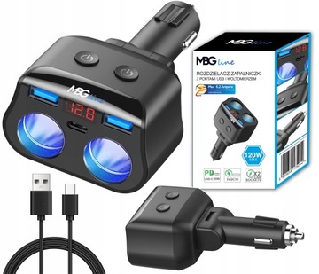 ROZDZIELACZ GNIAZDA ZAPALNICZKI USB QC PD CD2
