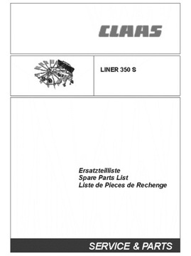 Claas Liner 350 S - katalog części