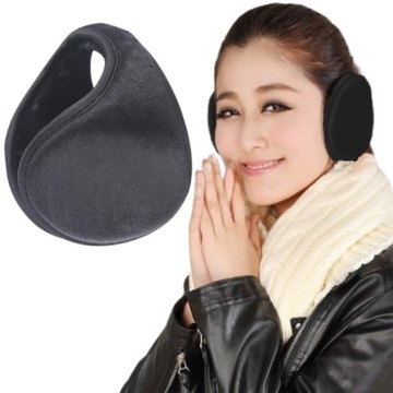 ТЕПЛЫЕ КРУЖКИ ДЛЯ УШЕЙ, ЧЕРНЫЕ Защитная повязка на уши