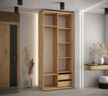 Шкаф-купе, высокий ДАВ 3, глубина 110 см. 45 см