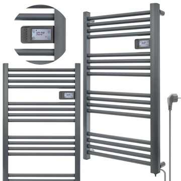 Grzejnik elektryczny łazienkowy ETW 500W drabinka ścienny TIMER LED