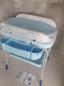 Детская ванночка Chicco Cuddle&Bubble Ocean с пеленальным ковриком