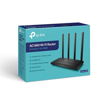 Router WiFi5 TP-Link Archer OneMesh C80 802.11ac AC1900 Gigabit LAN