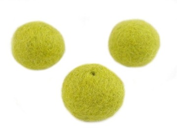 FK-015 FILC KULKI KORALIKI WEŁNA limonka 2cm 50szt