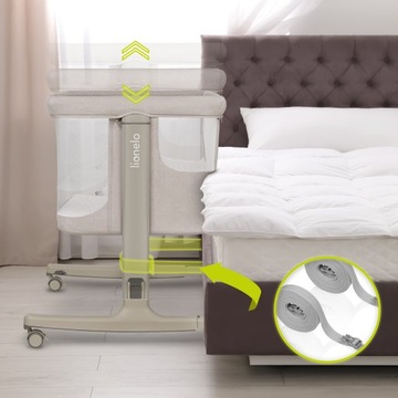 Детская кроватка Lionelo Aurora + сумка-люлька