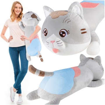 Длинная плюшевая игрушка-кошка, подушка-талисман, игрушка-обнимашка для детей, подголовник