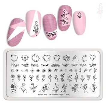 Штамп для украшения ногтей «ЦВЕТЫ»