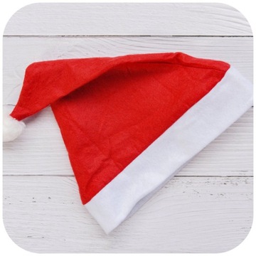 РОЖДЕСТВЕНСКОЕ ПЛАТЬЕ ШАПКА САНТА С ПОМПОНОМ НАряд