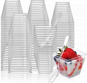 Стаканчики квадратные для ДЕСЕРТОВ 120 мл 50 шт.