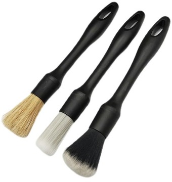 ПРОФЕССИОНАЛЬНЫЙ НАБОР КИСТЕЙ ДЛЯ АВТОДЕТЕЙЛИНГА 3 ШТ РАЗНОЙ МЯГКОСТИ