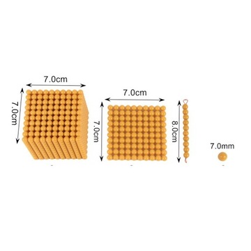 Золотые математические бусины Десятичные материалы в 1