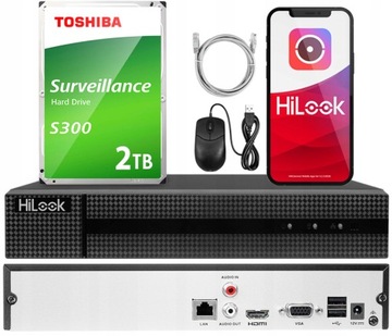 Rejestrator monitoringu z dyskiem do 8Mpx HiLook NVR-4CH-5MP Aplikacja