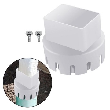 Переходник водосточной трубы для универсальных фитингов для водосточных желобов, белый, 3 дюйма x 4 дюйма