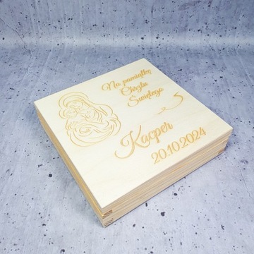 ЭКО КОРОБКА ОДЕЖДЫ ДЛЯ КРЕЩЕНИЯ ДЕВОЧКИ для МАЛЬЧИКА ИМЯ СВИДАНИЕ