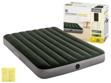 Materac Dmuchany Welurowy Dwuosobowy Łóżko 191x137x25 Intex 64108 Model2024