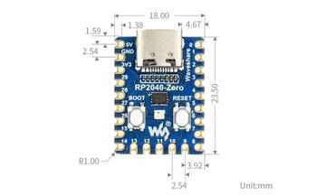 RP2040-Zero Pico-like MCU — мини-версия